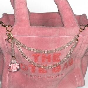 Handmade Clear Gold Silver Glitter Bead Bag Chain Heart Clips Crystal The Glinda